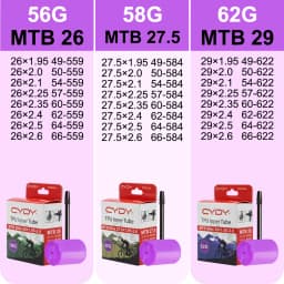 CYDY TPU MTB Bike Inner Tube Camera 29 26 27.5 29x1.95 2.0 2.1 2.2 2.3 2.4 2.5 2.6 Inch Mountain Bicycle Tire Pneu 29er
