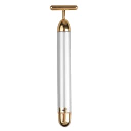 T-Shape Facial Massager Vibrating Beauty Bar 24K Electric Face Slimming Rod Golden Stick Tightening Skin Electric Massage Roller