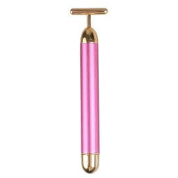 T-Shape Facial Massager Vibrating Beauty Bar 24K Electric Face Slimming Rod Golden Stick Tightening Skin Electric Massage Roller