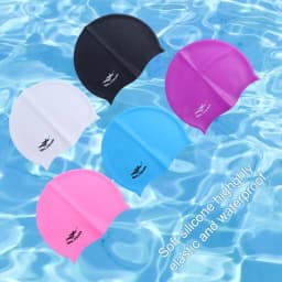 Classic High Elastic Long Hair Waterproof Flexible Silicone Colorful Swimming Hat Swimming Cap Swim Pool Hat Bathing Cap