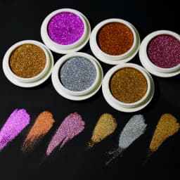 6 Colors Chrome Laser Nail Powder Holographic Mirror Glitter Pigment Silver/Gold Rub Dust Nail Gel Polish Supplies Chrome Powder