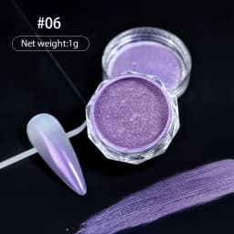 6 Colors Chrome Laser Nail Powder Holographic Mirror Glitter Pigment Silver/Gold Rub Dust Nail Gel Polish Supplies Chrome Powder