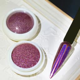 6 Colors Chrome Laser Nail Powder Holographic Mirror Glitter Pigment Silver/Gold Rub Dust Nail Gel Polish Supplies Chrome Powder