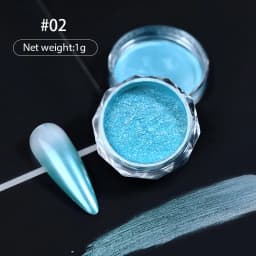 6 Colors Chrome Laser Nail Powder Holographic Mirror Glitter Pigment Silver/Gold Rub Dust Nail Gel Polish Supplies Chrome Powder