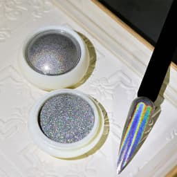 6 Colors Chrome Laser Nail Powder Holographic Mirror Glitter Pigment Silver/Gold Rub Dust Nail Gel Polish Supplies Chrome Powder