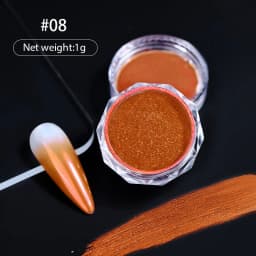6 Colors Chrome Laser Nail Powder Holographic Mirror Glitter Pigment Silver/Gold Rub Dust Nail Gel Polish Supplies Chrome Powder