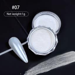 6 Colors Chrome Laser Nail Powder Holographic Mirror Glitter Pigment Silver/Gold Rub Dust Nail Gel Polish Supplies Chrome Powder