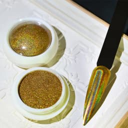 6 Colors Chrome Laser Nail Powder Holographic Mirror Glitter Pigment Silver/Gold Rub Dust Nail Gel Polish Supplies Chrome Powder