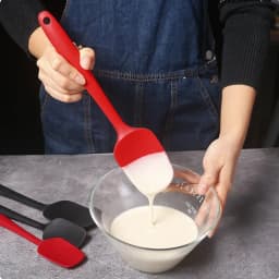 21cm silicone spatula Cream spatula High temperature resistant non-stick spoon Kitchen baking accessories and tools