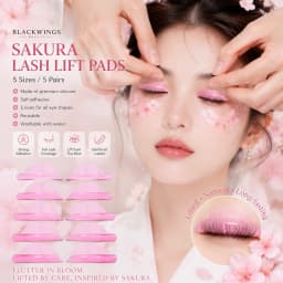 Pink 5pairsBlackwings Silicone Eyelash Perming Pad Lashes Rods Shield Lifting 3D Eyelash Curler Accessories Applicator Tools