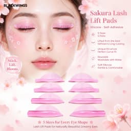 Pink 5pairsBlackwings Silicone Eyelash Perming Pad Lashes Rods Shield Lifting 3D Eyelash Curler Accessories Applicator Tools