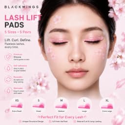 Pink 5pairsBlackwings Silicone Eyelash Perming Pad Lashes Rods Shield Lifting 3D Eyelash Curler Accessories Applicator Tools