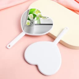 Fashion Love Makeup Mirror Sweet Girl Style Makeup Mirrors Handheld Makeup Mirror Suitable for Carrying Around Cute