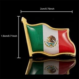 Mexico National Waving Flag Lapel Pin Brooche Pin Badges Brooch for Clothes Bags Decoration