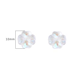 About20Pcs Glass Four Leaf Flower Beads Scattered Beads Handmade DIY Making Couple Bracelets, Necklaces, Earrings, Jewelry Acces