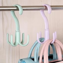 Four-Claw Hook Multi-Functional Multi-Purpose Movable Hook Rotatable Hanging Bag Hat Scarf Dormitory Storage Punch-Free