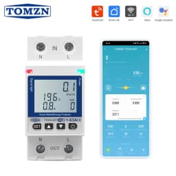 TOMZN WIFI 110V 220V 63A Smartlife TUYA Circuit Breaker Energy Meter Metering Timer With Voltage Current And Leakage Protection