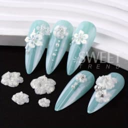 3D Mini Silicone Molds Nail Art Decoration Letter ABC Alphabet Flowers Big Petal Design Acrylic Carving Tools Manicure Jewelry