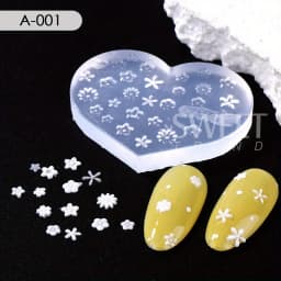 3D Mini Silicone Molds Nail Art Decoration Letter ABC Alphabet Flowers Big Petal Design Acrylic Carving Tools Manicure Jewelry