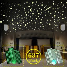 637pcs Glow In The Dark Stars Stickers Luminous Moon Wall Decals Fluorescent Star Ceiling Sticker For Bedroom Nursery Wall Decor