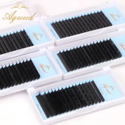 AGUUD Faux Mink Individual Lashes Supplies 0.03mm Matte Black Lash Tray Soft Russian Volume Classic Cashmere Eyelash Extensions