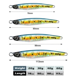 JIGGING PRO Jugulo Jig 15g 20g 30g 40g 60g Casting Jig Shore Metal Jig Lure Saltwater Fishing Tackle