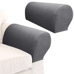 2pcs Sofa Arm Covers Comfortable Soft Armrest Cover High-Grade Spandex Stretch Arm Caps Waterproof Dustproof Furniture Protector