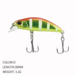 2024 Hot 38mm 3.2G Mini Sinking Minnow Fishing Lures Jerkbaits Peche Artificial Bait Wobbler Lure for Trout Bass Carp Fishing