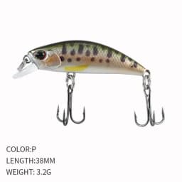 2024 Hot 38mm 3.2G Mini Sinking Minnow Fishing Lures Jerkbaits Peche Artificial Bait Wobbler Lure for Trout Bass Carp Fishing