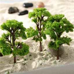 10pcs Model Trees Ornaments Decoration 4CM Railroad Diorama Scenery Plastic Scale Scene For House Living Room Kitchen Decor