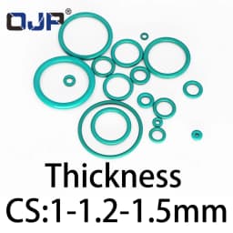 O-Ring Thickness 1/1.2/1.5mm CS Fluororubber FKM Sealing Temperature Resistant Gasket Rubber Ring Complete In Specifications