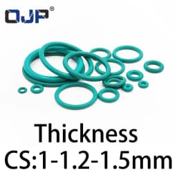 O-Ring Thickness 1/1.2/1.5mm CS Fluororubber FKM Sealing Temperature Resistant Gasket Rubber Ring Complete In Specifications