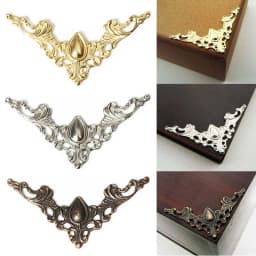 12Pcs Jewelry Iron Case Scrapbook Box Desk Corner Decorative Guard Crafts