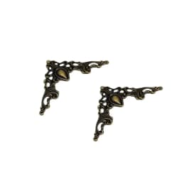 12Pcs Jewelry Iron Case Scrapbook Box Desk Corner Decorative Guard Crafts