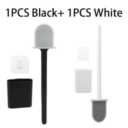 Deep-Cleaning Silicone Toilet Bowl Brush Long Handle Silicone Toilet Brush for Home Dormitory Bathroom Accessories