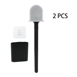 Deep-Cleaning Silicone Toilet Bowl Brush Long Handle Silicone Toilet Brush for Home Dormitory Bathroom Accessories