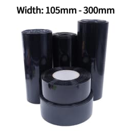 1/8/15M PVC Heat Shrink Tube 18650 Lipo Battery Pack 105 ~ 300mm Insulated Protection Film Wrap lithium Case Cable Sleeve Black