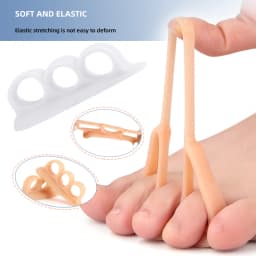 2pieces=1pair Foot Care Gel Hammer Toe Support Pads Bunion Adjuster Silicone Splitter Corrector Orthopedic Supplie Separators