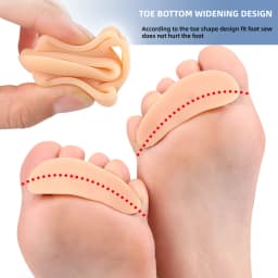 2pieces=1pair Foot Care Gel Hammer Toe Support Pads Bunion Adjuster Silicone Splitter Corrector Orthopedic Supplie Separators