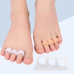 2pieces=1pair Foot Care Gel Hammer Toe Support Pads Bunion Adjuster Silicone Splitter Corrector Orthopedic Supplie Separators