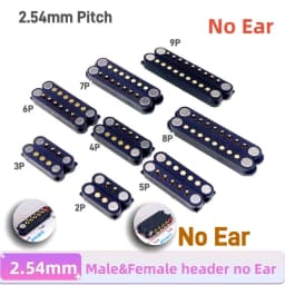 2A DC Magnetic Pogo Pin Connector 2Pin 3Pin 4 5 6 7 8 9 Pin Pogopin Male Female Spacing 2.5/2.80mm Spring Loaded DC Power Socket
