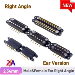 2A DC Magnetic Pogo Pin Connector 2Pin 3Pin 4 5 6 7 8 9 Pin Pogopin Male Female Spacing 2.5/2.80mm Spring Loaded DC Power Socket