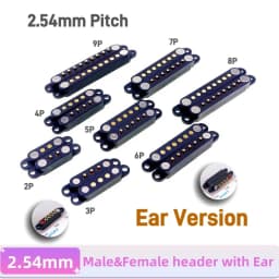 2A DC Magnetic Pogo Pin Connector 2Pin 3Pin 4 5 6 7 8 9 Pin Pogopin Male Female Spacing 2.5/2.80mm Spring Loaded DC Power Socket