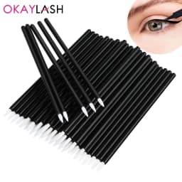 OKAYLASH 50pcs/lot Reusable Gel Liner Nail Art Brushes Painting Pen Disposable Eyeliner Beauty Eyeline Makup Tools