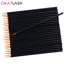 OKAYLASH 50pcs/lot Reusable Gel Liner Nail Art Brushes Painting Pen Disposable Eyeliner Beauty Eyeline Makup Tools