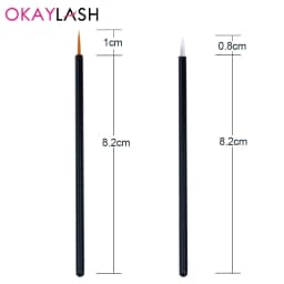 OKAYLASH 50pcs/lot Reusable Gel Liner Nail Art Brushes Painting Pen Disposable Eyeliner Beauty Eyeline Makup Tools