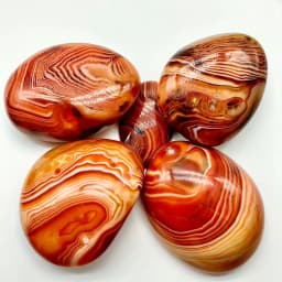 Random Natural Sardonyx Palm, Natural Polished Agate Palm Stone, Healing Crysta