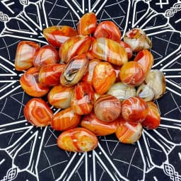 Random Natural Sardonyx Palm, Natural Polished Agate Palm Stone, Healing Crysta