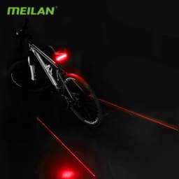 Meilan X5 Wireless Bike Bicycle Rear Light Laser Tail Lamp Smart Brake USB Rechargeable Cycling Accessories Remote Turn Led