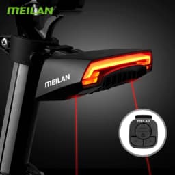 Meilan X5 Wireless Bike Bicycle Rear Light Laser Tail Lamp Smart Brake USB Rechargeable Cycling Accessories Remote Turn Led